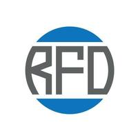 design de logotipo de carta rfo em fundo branco. conceito de logotipo de círculo de iniciais criativas rfo. design de letras rfo. vetor