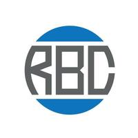 design de logotipo de carta rbc em fundo branco. conceito de logotipo de círculo de iniciais criativas rbc. design de letras rbc. vetor