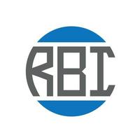 design de logotipo de carta rbi em fundo branco. conceito de logotipo de círculo de iniciais criativas rbi. design de letras rbi. vetor