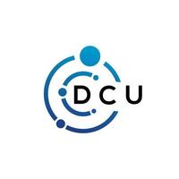 design do logotipo da carta dcu em fundo branco. conceito criativo do logotipo da carta inicial dcu. design de letras dcu. vetor