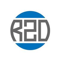 design de logotipo de carta rzo em fundo branco. conceito de logotipo de círculo de iniciais criativas rzo. design de letras rzo. vetor