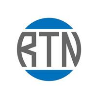 design de logotipo de carta rtn em fundo branco. conceito de logotipo de círculo de iniciais criativas rtn. design de letras rtn. vetor