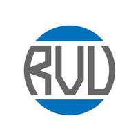 design de logotipo de carta rvv em fundo branco. conceito de logotipo de círculo de iniciais criativas rvv. design de letras rvv. vetor
