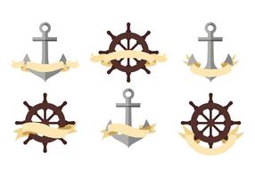 Pirata ou bandeiras náuticas vetor livre