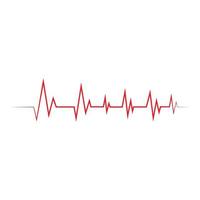 ilustração vetorial de ícone de eletrocardiograma de batimento cardíaco vetor