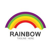 ilustração do ícone do vetor do modelo do logotipo do arco-íris