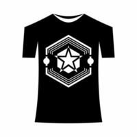 design de camiseta reitor tem vetor de estrela dentro como maquete de ilustração eps
