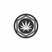 vetor de logotipo de folha de cannabis grátis com arquivo eps