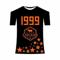 design de camiseta reitor tem vetor de estrela dentro como maquete de ilustração eps