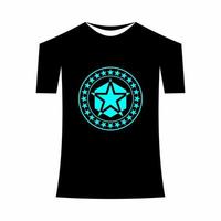 design de camiseta reitor tem vetor de estrela dentro como maquete de ilustração eps
