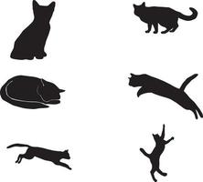 gatos vetoriais de diferentes formas e estilos vetor