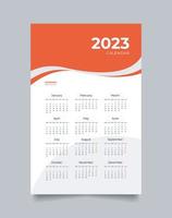 Layout do calendário anual de 2023 para o organizador do evento vetor