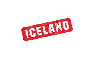 borracha de carimbo da Islândia com estilo grunge em fundo branco vetor