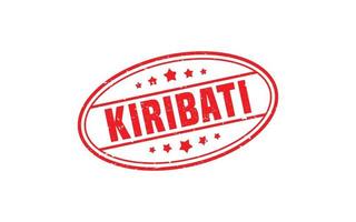 Kiribati carimbo de borracha com estilo grunge em fundo branco vetor