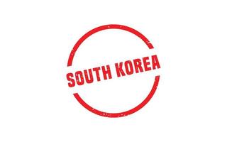 borracha de carimbo da coreia do sul com estilo grunge em fundo branco vetor