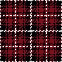 retrô vermelho, preto e branco tartan xadrez escocês sem costura padrão textura de xadrez, toalhas de mesa, roupas, camisas, vestidos, papel, roupas de cama, cobertores e outros produtos têxteis vetor