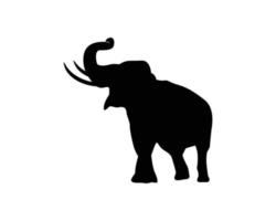 modelo de vetor de silhueta de elefante