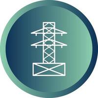 ícone exclusivo da linha do vetor da torre de eletricidade