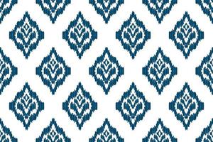 arte ikat étnica abstrata. padrão sem emenda em tribal. impressão de ornamento geométrico asteca. vetor