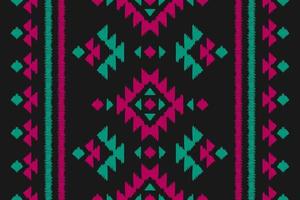 lindo tapete ikat arte. sem costura padrão geométrico étnico em tribal. estilo americano, mexicano. vetor