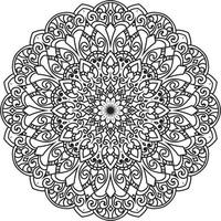 mandala de flores circulares em branco vetor grátis