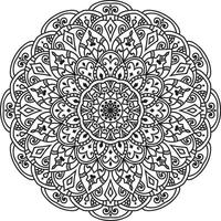 mandala de flores circulares em branco vetor grátis