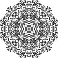 mandala de flores circulares em branco vetor grátis