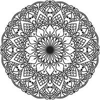 mandala de flores circulares em branco vetor grátis