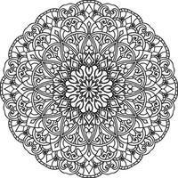 mandala de flores circulares em branco vetor grátis