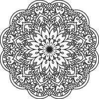 mandala de flores circulares em branco vetor grátis