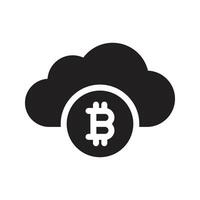 nuvem bitcoin vector a ilustração em ícones de uma qualidade background.premium symbols.vector para conceito e design gráfico.