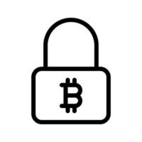 Ilustração em vetor bloqueio bitcoin em um icons.vector de qualidade background.premium para conceito e design gráfico.