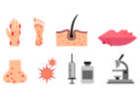 Conjunto de ícones de dermatologia
