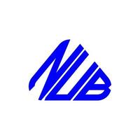 nub letter logo design criativo com gráfico vetorial, nub logotipo simples e moderno. vetor