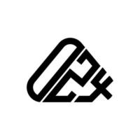 design criativo do logotipo da carta ozx com gráfico vetorial, logotipo simples e moderno ozx. vetor