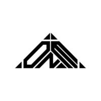 design criativo do logotipo da carta onm com gráfico vetorial, logotipo onm simples e moderno. vetor