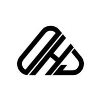 ohj letter logo design criativo com gráfico vetorial, ohj logotipo simples e moderno. vetor