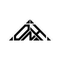 design criativo do logotipo da carta onh com gráfico vetorial, logotipo simples e moderno. vetor