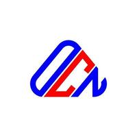 design criativo do logotipo da carta ocn com gráfico vetorial, logotipo simples e moderno da ocn. vetor