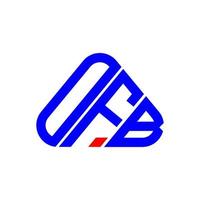 ofb letter logo design criativo com gráfico vetorial, ofb logotipo simples e moderno. vetor