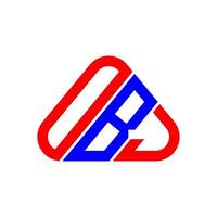 design criativo do logotipo da carta obj com gráfico vetorial, logotipo obj simples e moderno. vetor