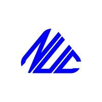 design criativo do logotipo da carta nuc com gráfico vetorial, logotipo nuc simples e moderno. vetor
