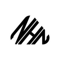 design criativo do logotipo da carta nhn com gráfico vetorial, logotipo simples e moderno da nhn. vetor