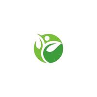 logotipo de folhas verdes. planta natureza eco jardim estilizado ícone vetor botânico.