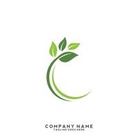 logotipo de folhas verdes. planta natureza eco jardim estilizado ícone vetor botânico.