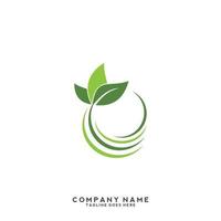 logotipo de folhas verdes. planta natureza eco jardim estilizado ícone vetor botânico.