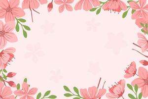 lindo fundo de flor de pêssego rosa vetor