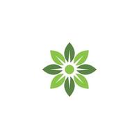 logotipo de folhas verdes. planta natureza eco jardim estilizado ícone vetor botânico.