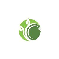 logotipo de folhas verdes. planta natureza eco jardim estilizado ícone vetor botânico.