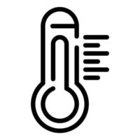 ícone de termômetro ao ar livre, estilo de estrutura de tópicos vetor
